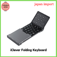 IClever คีย์บอร์ดพับได้แป้นพิมพ์บลูทูธไร้สายโทรศัพท์มือถือพับได้แบบมัลติฟังก์ชั่นทัชแพด/เค้าโครงสหรั