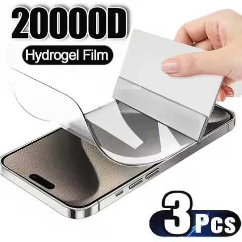 3PCS For Apple iPhone 15 Plus 15 Pro Max Screen Protector Full Silicone TPU Screen Protector Not Gla