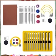 Tunisian Crochet Hook Set with Cable Aluminium Interchangeable Crochet Hook Set Crochet Hook 26 Pcs 