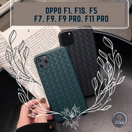 Oppo F1/F1s/F5/F7/F9/F9 Pro/F11 Pro Carbon Leather TPU Weaving Grid Cover Phone Case