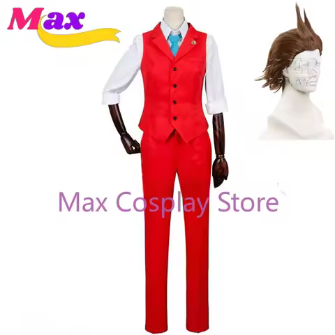 Max Apollo Justice Cosplay Game Ace Attorney DokiDoki-R Apollo Justic Costume Uniform Cosplay Suit G