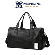 MENSPE กระเป๋าออกกำลังกายกระเป๋าหนัง PU กระเป๋าเดินทางสำหรับกระเป๋าเดินทาง MENSPE สำหรับแยกแห้งและเป