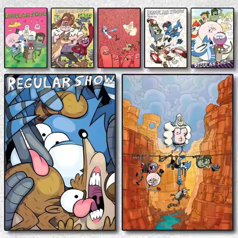 R-Regular Animation Film Show Poster Self-adhesive Art Waterproof Paper Sticker Coffee House Wall De