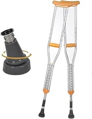 Crutches for Adults with Damping Spring,Crutches with Soft Ergonomic Handle Grips,Forearm Crutches, Walking Crutches,Post Injury Or Surgery Support,for Elderly Handicapped Disabled Adults Fashionable