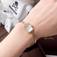 Agete Small Thin Strap Watch Female ins Style Exquisite Medieval Square Watch Small Dial High-End Qu
