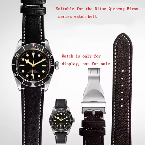 Leather Watch Band Special for Tudor Black Bay 1958 39mm 41mm GMT Pelagos Pin/Folding buckle Cowhide