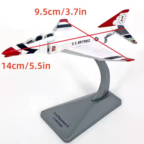 For McDonnell-Douglas F-4 Phantom II Fighter USA Air Force Finished Model 1/144 Scale Diecast Alloy 
