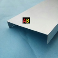 Hot Produk Lis U Aluminium 1.9Cm X 10Cm X 1.9Cm Silver Terlaris