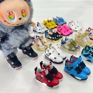 Three-Dimensional 3d Keychain Box Pendant Shoes aj4 Three-Generation Shoes One Pair Cloth labubu17cm