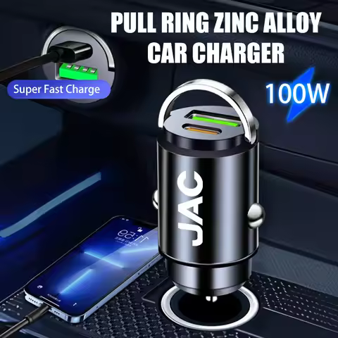 Pull Ring Fast Charging Car Charger USB C Phone Charger Adapter For JAC JS3 J2 S5 JS2 S3 T8 Refine J