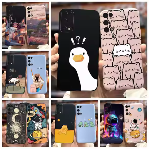 For Realme 7 5G Case RMX2111 Stylish Candy Painted Cover Soft Silicone Phone Case For Relme 7 Pro Re