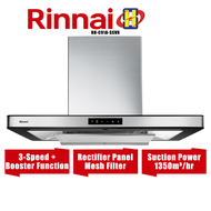 Rinnai Cooker Hood (90cm) 3-Speed Settings With Powerful Turbo Motor Aluminium Mesh Filter Chimney Hood RH-C91A-SSVR