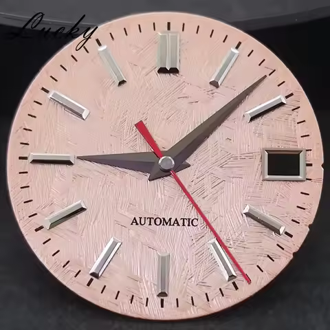 28.5mm Sakura Pink/Ice Blue/Light Green Texture Watch Dial With Polishing Watch Hands Suitable NH35 