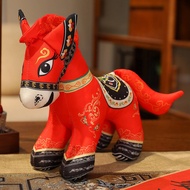 Heo~ Chinese Style Cloth Pony Doll Plush Toy Year Of The Horse Mascot Doll Zodiac Horse Doll Horse D