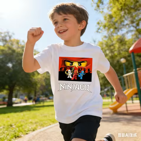 N-Ninjago P-Phantom Ninja T-Shirt Multiple Sizes Digital Print Lego Ninja Anime Cotton Blend Summer 