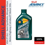 Original 550050926 Shell Advance VSX 2T (1L) - Semi Synthetic, Minyak Hitam Motor/highway 2-stroke/2