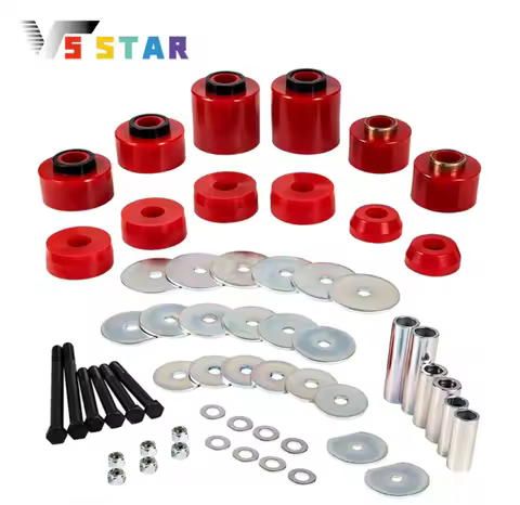 Body Cab Mount Bushing Set Kit Black Red For 1980-1998 Ford F150 F250 F350 2WD 4WD XL XLT XLS XLT La