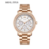 Solvil et Titus W06-03251-002 Women's Quartz Analogue Watch in White Dial and Stainless Steel Strap