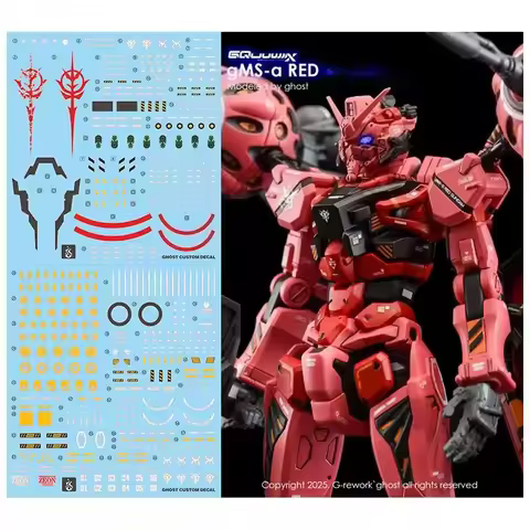 CHOST Model Water Slide Decal for HG 1/144 Red Warrior RX‑78 G‑QuuuuuuX Model High Precision Hobby D