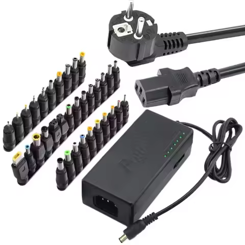 1set/34Pcs Universal Power Adapter 96W 12V To 24V Adjustable Portable Charger for Dell Toshiba Hp As
