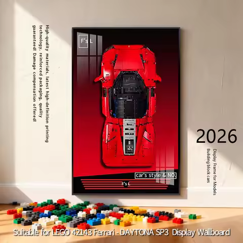 2026 NEW Display Wallboard Suitable for LEGO 42143 Ferrari DAYTONA SP3 building block car model Wall
