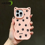 Cute Cat Paw Print Cat Ears Phone Case For Honor X9D X9C X9B X9A X8D X8C X8B X8A X8 X7D X7C X7B X7A 