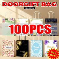 【2Pack=100PCS】COD Beg Goodies Beg Goodies Perkahwinan Beg Kertas Hadiah Dengan Pemegang Untuk Cender