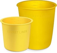 Rubber 5 Gallon Bucket Liner and 3.5 Gallon for Concrete Mix,Mud,Paint Buckets-2 Unit Reusable Silic