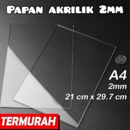 BIGMOM - Papan Akrilik Ukuran A4 Tebal Bening / Akrilik Lembaran Acrylic Bening Murah