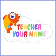 ⭐ ☀ ESL Palfish Logo and name of teacher laminated