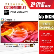Sony 55 Inch 4K UHD Google TV KD-55X75K | HDR Dolby Vision Dolby Atmos | X75K Series Smart TV KD55X7