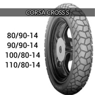 FAST SHIPPING 👍 TYRE CORSA CROSS S TUBELESS BUNGA KASAR TAYAR 80/90-14 90/90-14 100/80-14 110/80-14 SCOOTER LC EGO