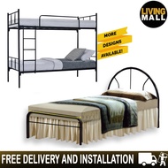 Living Mall Metal Single, Queen, Folding and Double Decker Bed Frames With Foam Mattresses