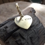 黃銅 - 愛心寵物吊牌