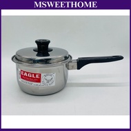 EAGLE 18cm/20cm Stainless Steel Sauce Pan With Lid