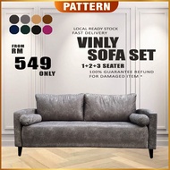 Vinly Sofa 1+2+3 Seater Sofa Set Modern Classic Sofa Velvet Fabric Sofa