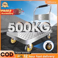 Foldable Trolley Heavy Duty Troli Barang Iron PVC 150KG/500KG/1000KG Hand Truck Troli Barang 手推车