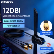 FENVI WiFi 6E Antenna Tri-Band Antenna 6GHz/5GHz/2.4GHz Magnetic Foldable 12DBi High Gain External S