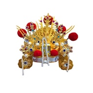 Taishan ยาย Phoenix Crown ตกแต่ง Headwear ขนาดวงกลมเต็มรูปแบบศิลปะพื้นบ้าน Deity ภาพอุปกรณ์เสริมสไตล