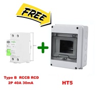 【รับประกัน 5 ปี】Tongou RCCB B-type เครื่องชาร์จรถยนต์ไฟฟ้า 2P 4P B-type 2P 4P AC/DC MCB RCD เบรกเกอร