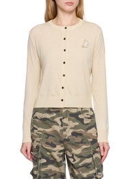 MO&CO. X MOOMIN CROPPED LONG SLEEVE CARDIGAN