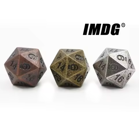 1pcs D20 Polyhedron RPG Dice 20-sides Accessories Metal Dice DND Different Color Digital Game Dice