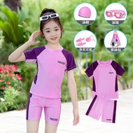 Girl Swimsuit Girl Split Swimsuit Sunscreen Sports Swimsuit Ice Conservative Female Swim