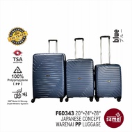 SAMEL 3 IN 1 SET FGD 343 JAPANESE CONCEPT WARENAI PP LUGGAGE 20'' 24'' 28''