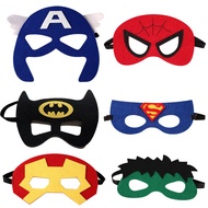 1pcs Superhero Mask Cosplay Spiderman Hulk Captain America Iron Man Kids Party Dress Up Birthdays Christmas Gift Felt Mask