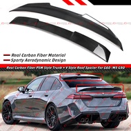 For 2024-2026 BMW G60 G90 i5 PSM Carbon Fiber Highkick Trunk + Roof Spoiler Wing