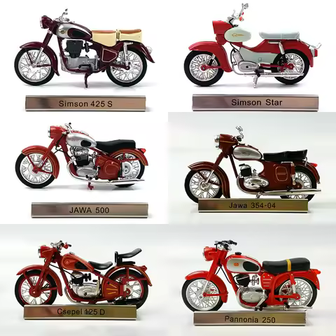 Atlas 1:24 Scale JAWA 500/354-04/Simson 425 S/Simson Star/Pannonia 250/Csepel 125 D Alloy Motorcycle