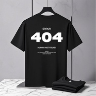 HEXUDE Tshirt 404 Human Not Found Black Tees Men's T-Shirt Wanita
