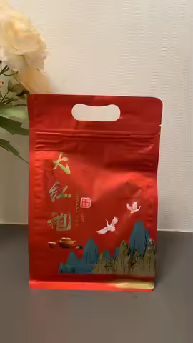 250g/500g High Quality Dahongpo Tea Zipper Bags Big Red Robe tea Self Sealing bag China Da Hong Pao 