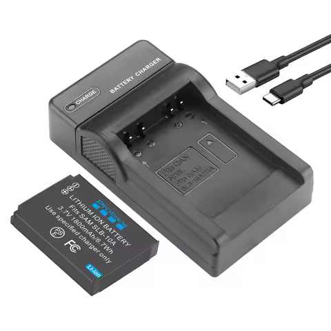 1800mAh SLB-10A Battery and Charger for Samsung EX2F HZ15W SL202 SL420 SL620 SL820 WB150F WB250F WB3